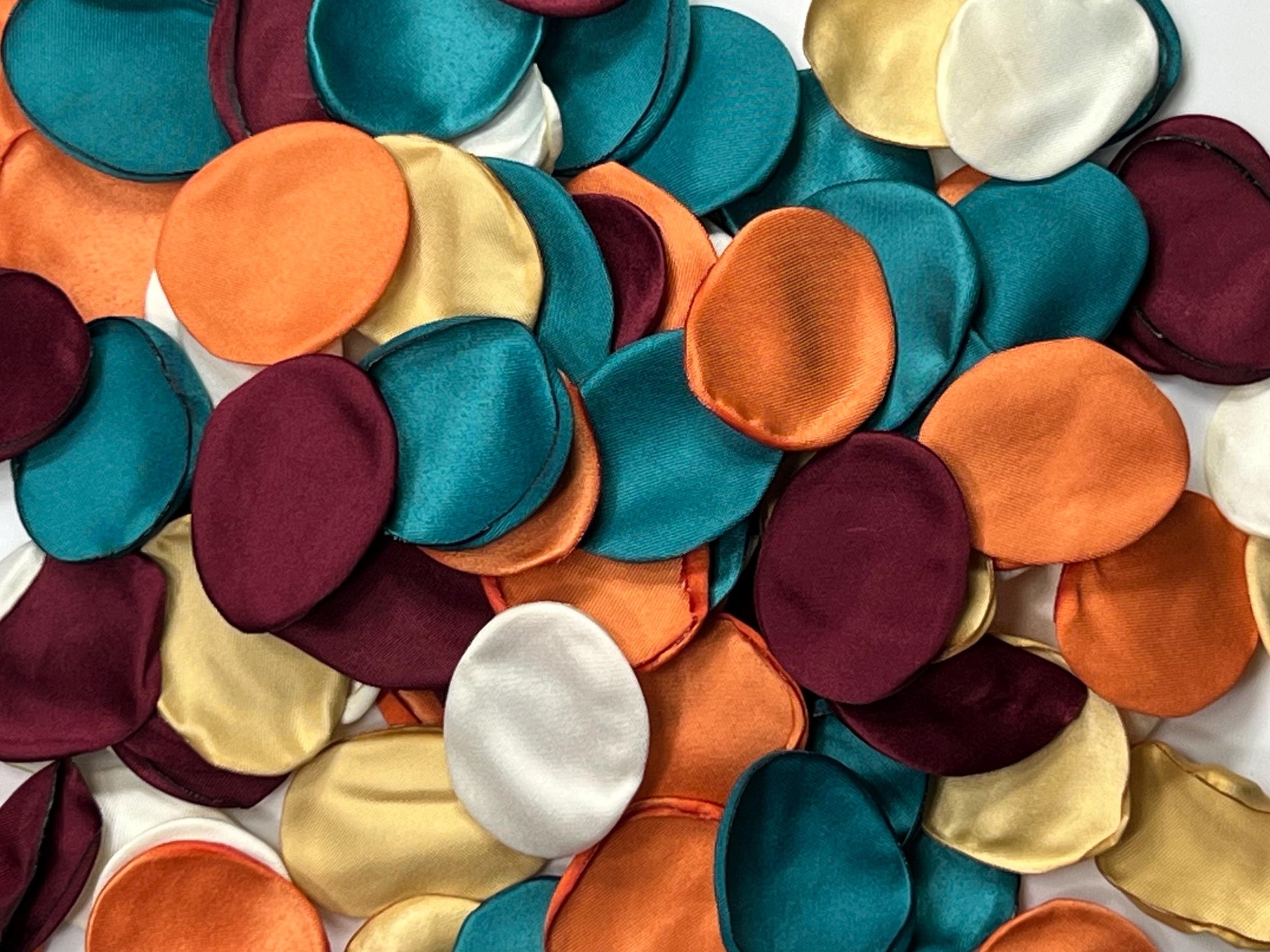 Teal Orange Burgundy Petals Wedding Decor Flower Girl Rose Petals Teal Blue Terracotta Wine Red Wedding Aisle Decor Flower Rust Confett