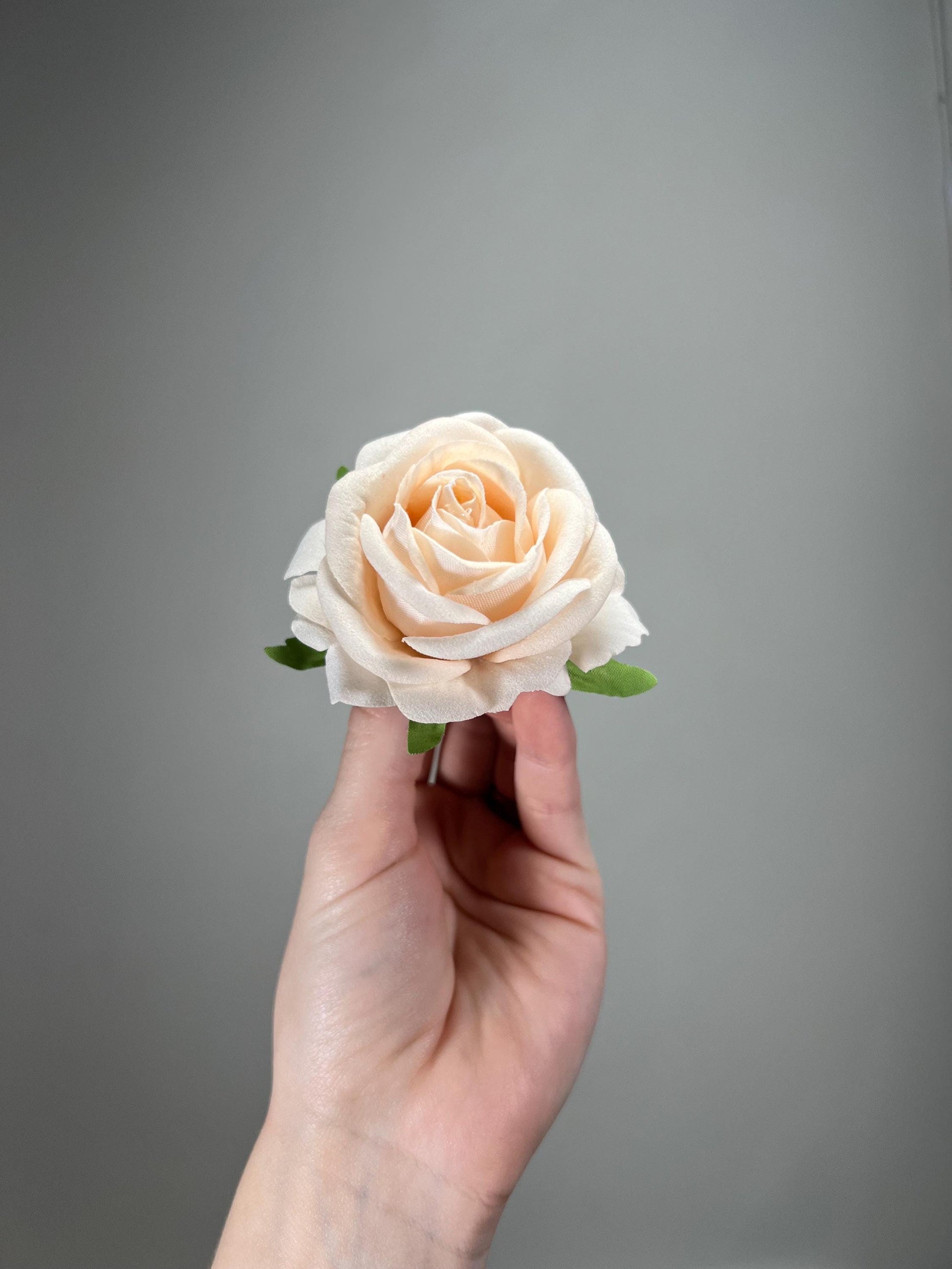 Champagne Artificial Rose Wedding Soft Peach Roses Silk Craft Supplies Flower Heads Cream Champagne Roses DIY Bouquet Real Touch Small Rose