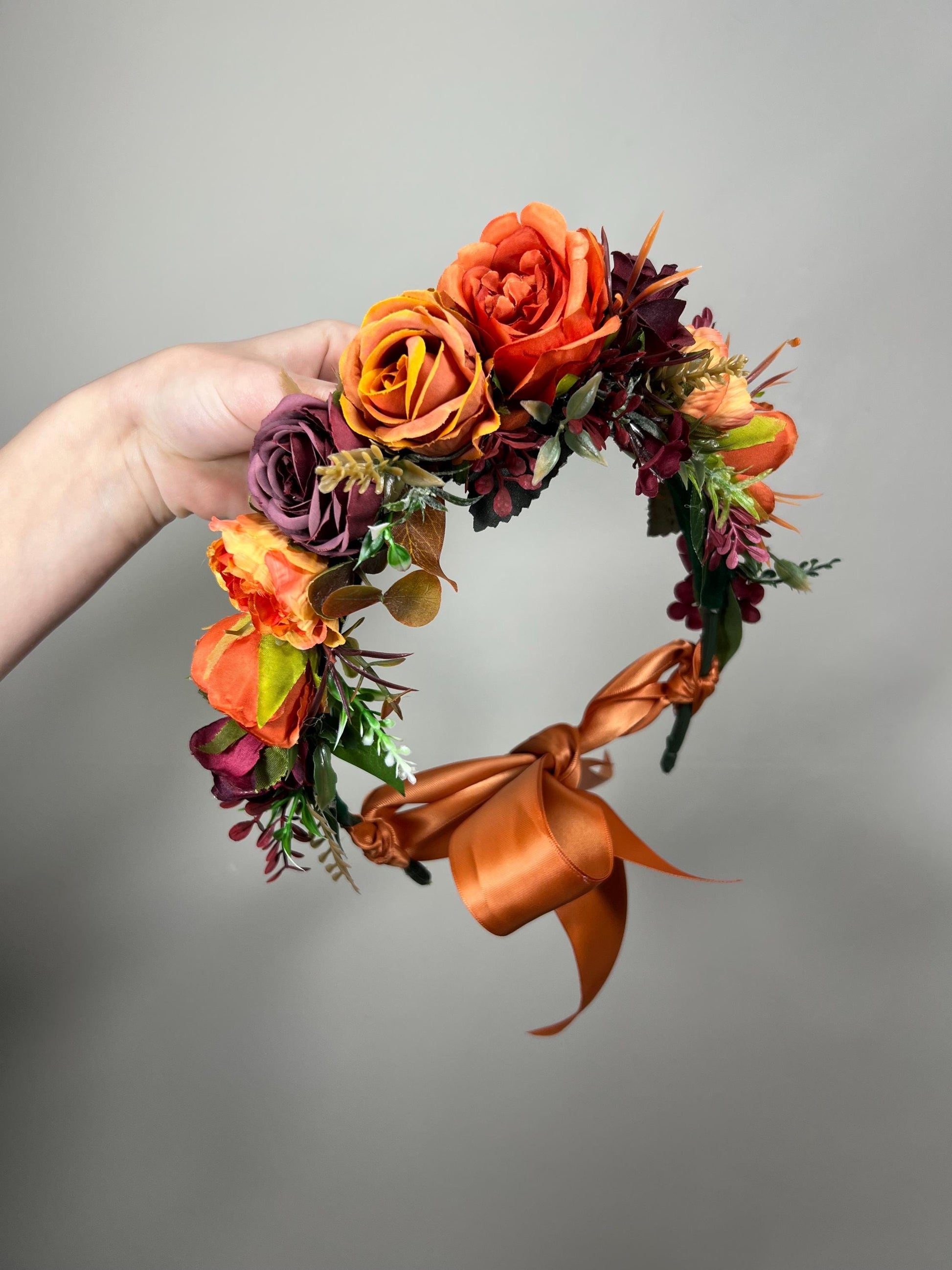 Flower Belt Orange Burgundy Flower Girl Sash Terracotta Wine Red Wedding Rustic Burnt Orange Artificial Flower Bridesmaids Sash Bridal Dress