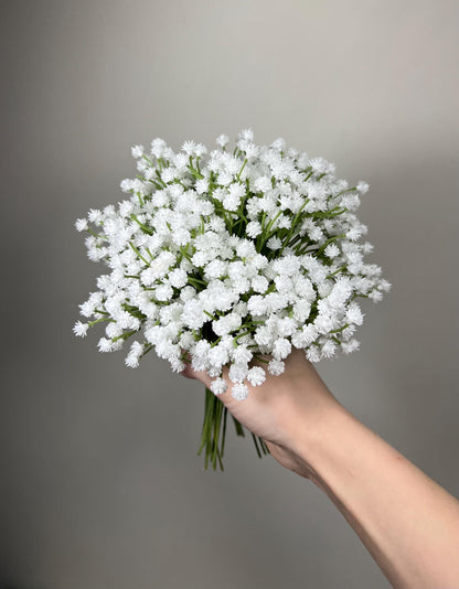 Baby’s Breath Bouquet Artificial Flowers Gypsophila DIY Wedding White Baby Breath Fake Home Decor Floral Accessories Bundle Faux Realistic