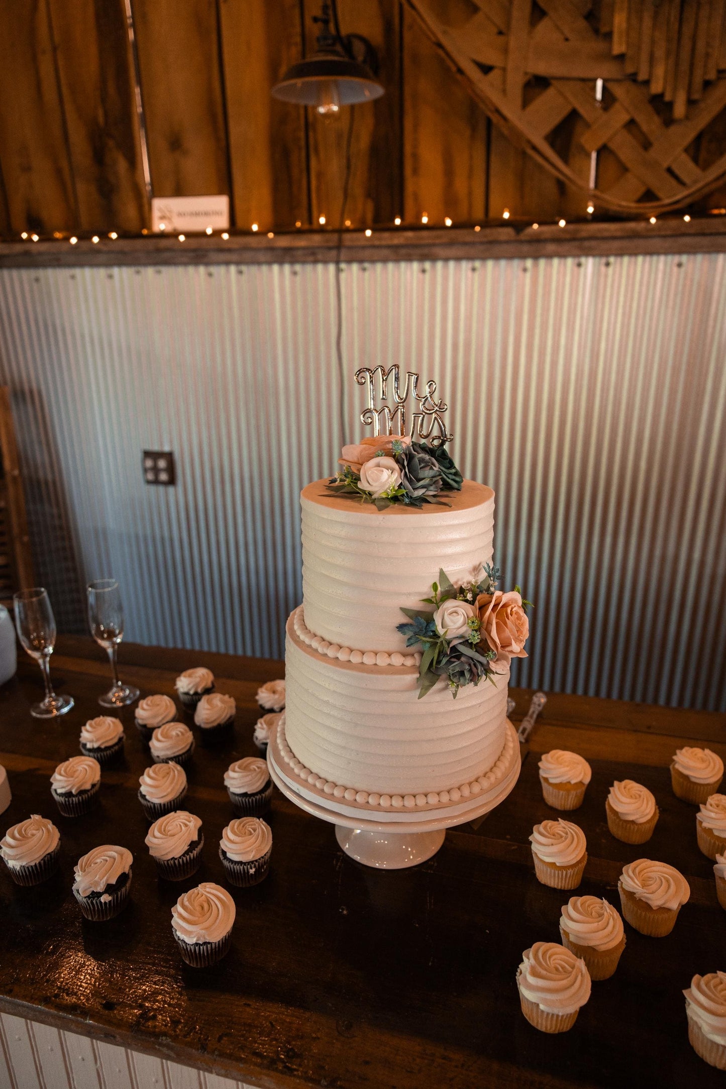 White Dusty Rose Blue Cake Decor Wedding Dusty Blue Ivory Flowers Cake Arrangement Topper Artiricial Flowers Blush Eucalyptus Sage Green