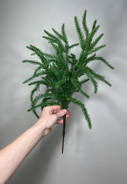 Christmas Branch Artificial Norfolk Pine DIY Craft Supplies Winter Decor Realistic Pine Branch Greenery Evergreen Cedar Fake Spray Pine