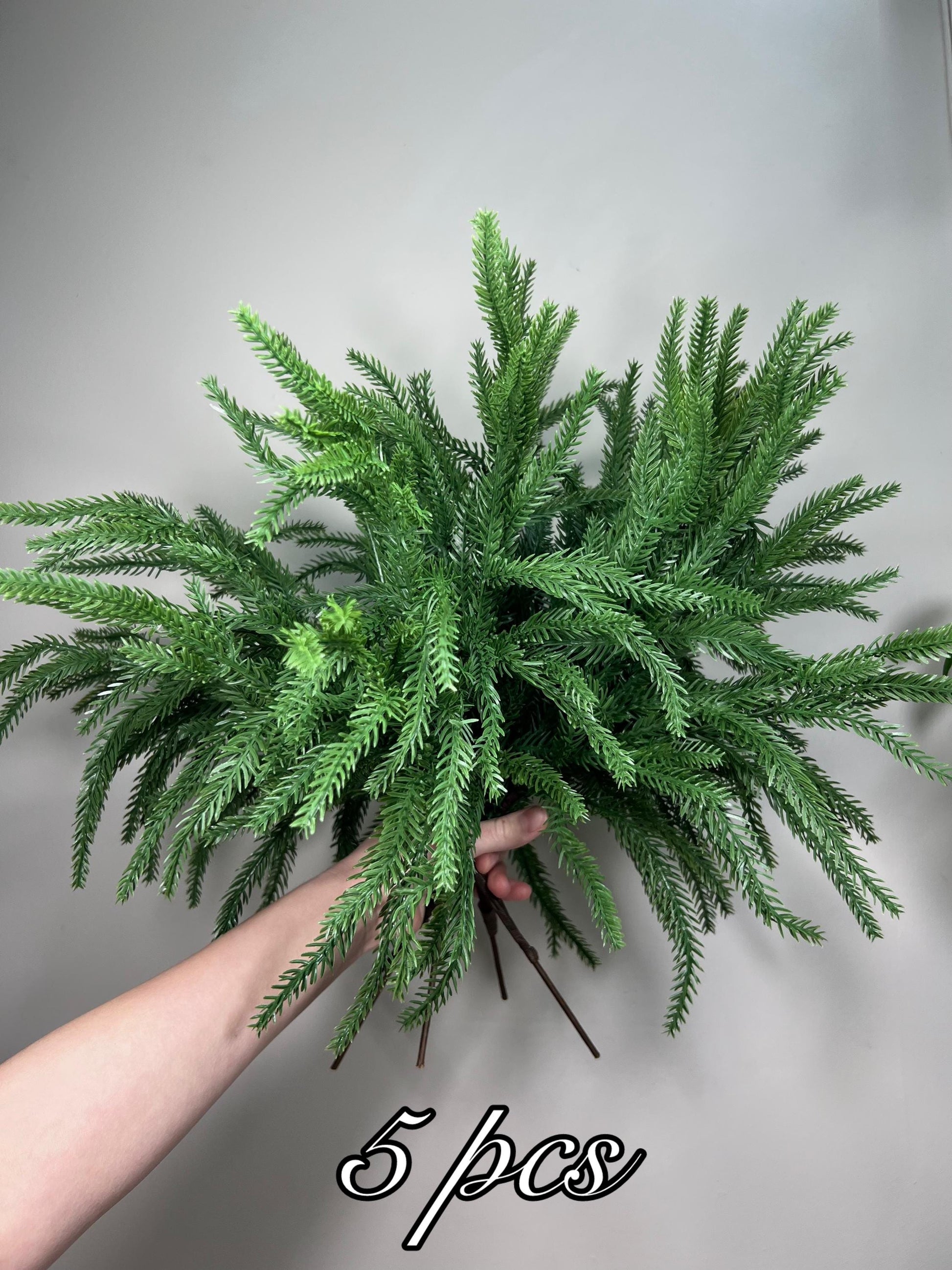 Christmas Branch Artificial Norfolk Pine DIY Craft Supplies Winter Decor Realistic Pine Branch Greenery Evergreen Cedar Fake Spray Pine