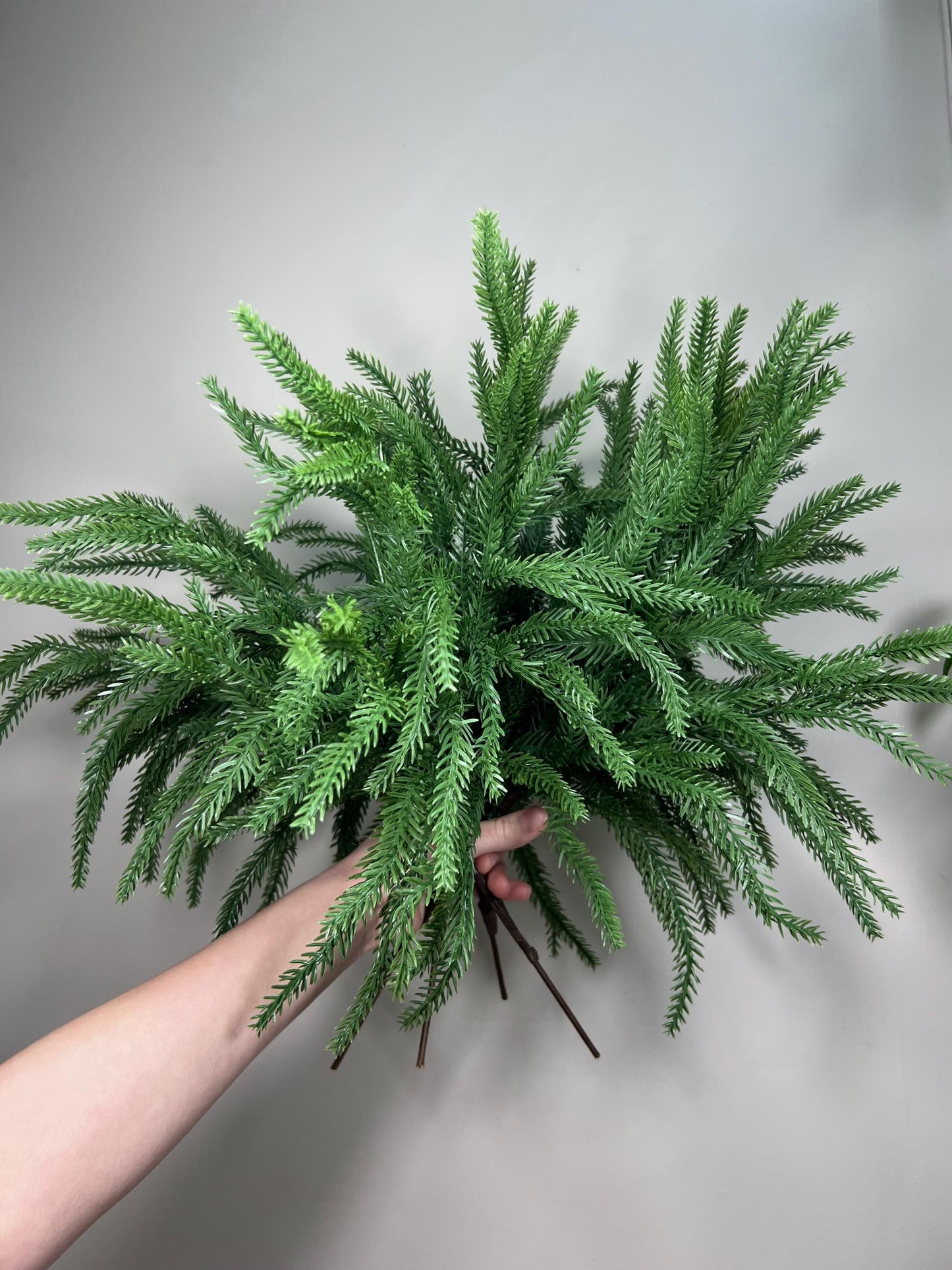 Christmas Branch Artificial Norfolk Pine DIY Craft Supplies Winter Decor Realistic Pine Branch Greenery Evergreen Cedar Fake Spray Pine