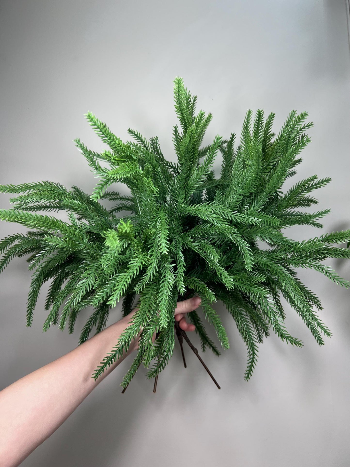 Christmas Branch Artificial Norfolk Pine DIY Craft Supplies Winter Decor Realistic Pine Branch Greenery Evergreen Cedar Fake Spray Pine
