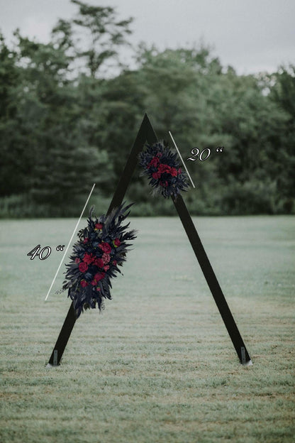 Black Burgundy Bouquet Bridal Gothic Black Bouquet Burgundy Bridesmaids Black Wine Red Bouquet Gothic Artificial Flower