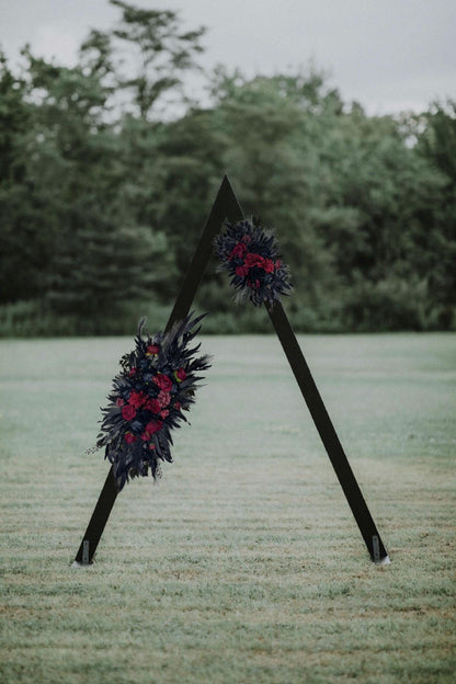 Wedding Bouquet Black Burgundy Bridal Wedding Gothic Halloween Bouquet Black Decor Burgundy Handmade Artificial Flower Bridesmaids Burgundy