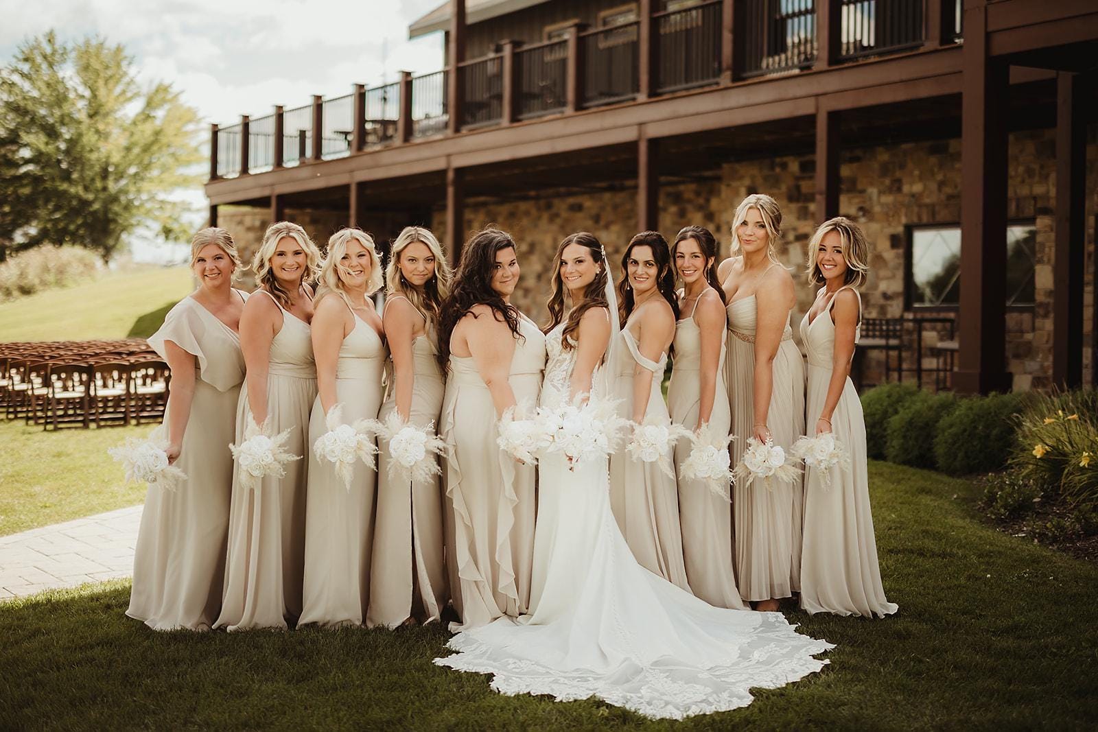 Wedding Bouquet Boho White Bridal Bouquet Pampas Grass Ivory Bridesmaids White Bouquet Decor Fern White Artificial Flower Dried White Rose