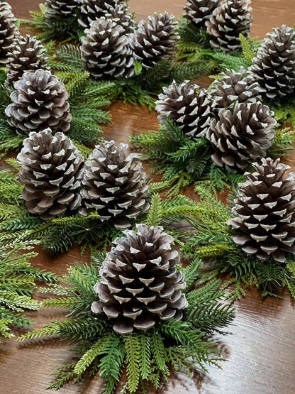 Mini Christmas Centerpiece Wedding Pine Cones Winter Decor Rustic Table Arrangement Party Decoration Small Evergreen Artificial Pine Tree