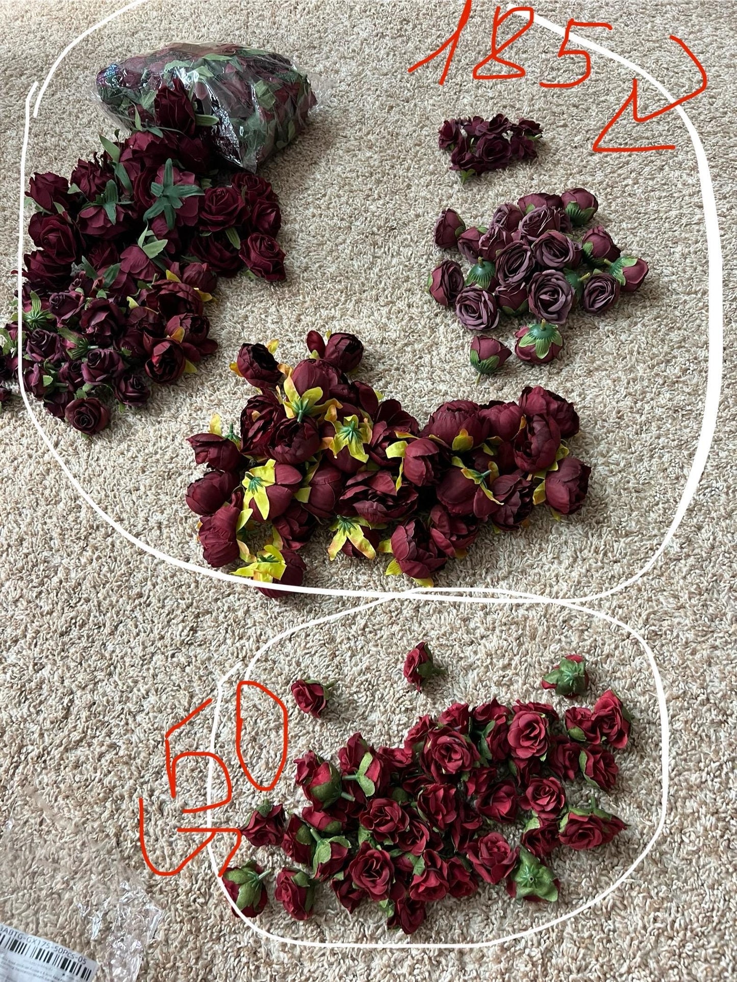 Custom listing 235 flowers + 80 accents + express shipping