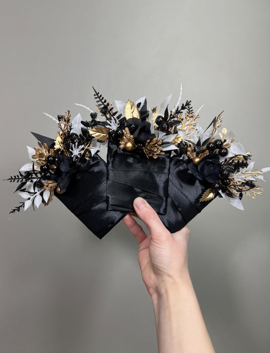 Black Gold White Pocket Boutonniere Wedding Groom Square Boutonnière Black Gothic Groomsmen Men Accessory Prom Artificial Flowers
