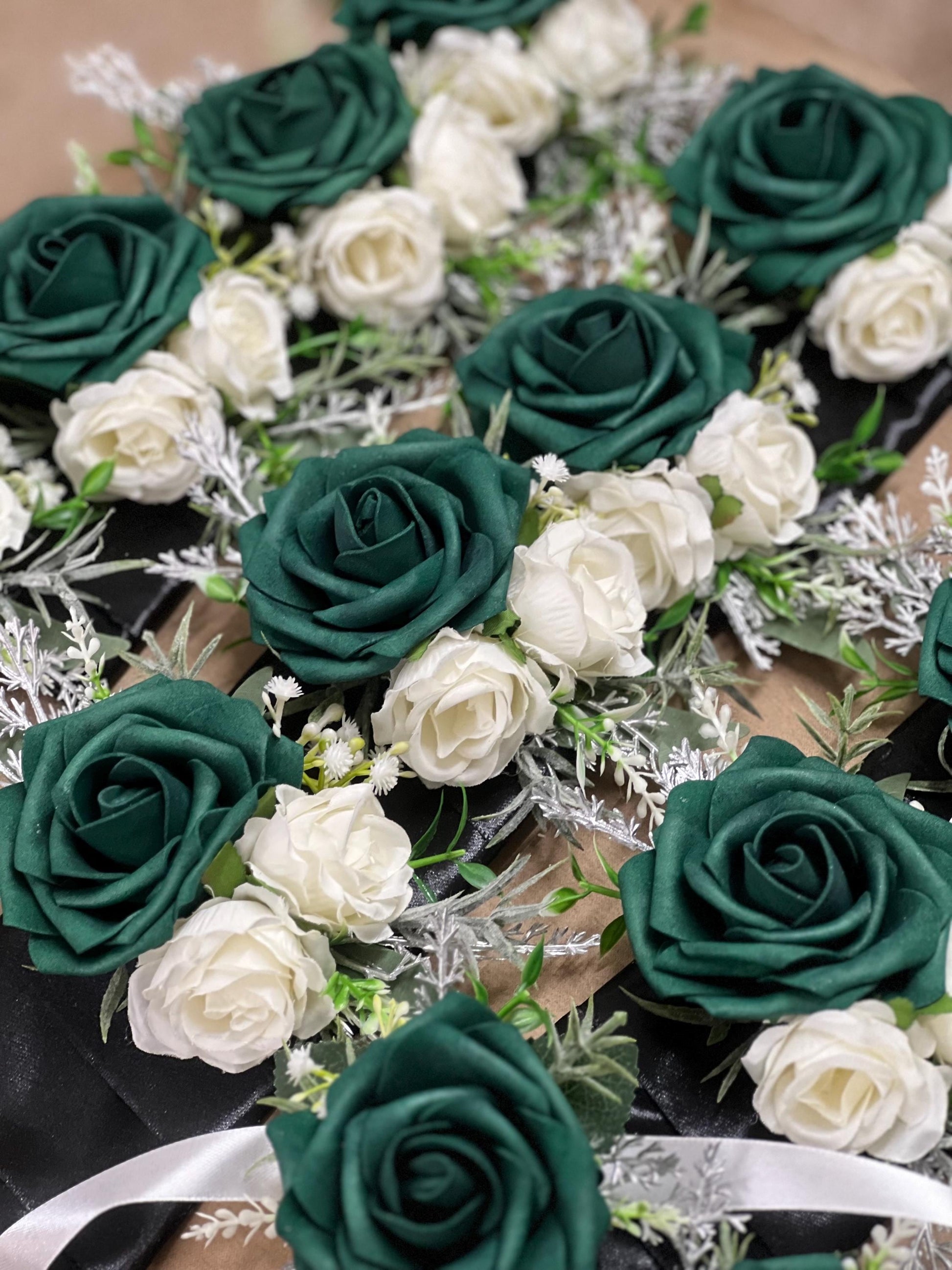 Emerald Green Pocket Boutonniere Wedding Groom Green Boutonnière Square Groomsmen Emerald Green Boutonnière Pocket Forest Green Hunter