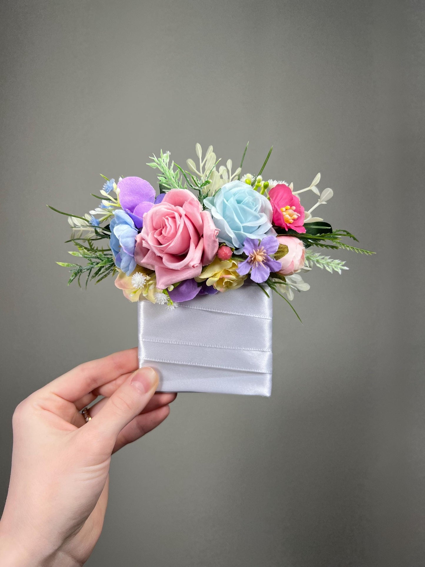 Multicolor Pocket Boutonnière Wedding Wild Flowers Groom Pastel Square Boutonnière Pink Blue Yellow Groomsmen Purple Artificial Flowers