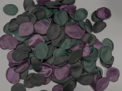 Black Purple Green Petals Silk Flower Wedding Gothic Plum Emerald Green Black Rose Petals Ceremony Decor Dark Green Hunter Petals