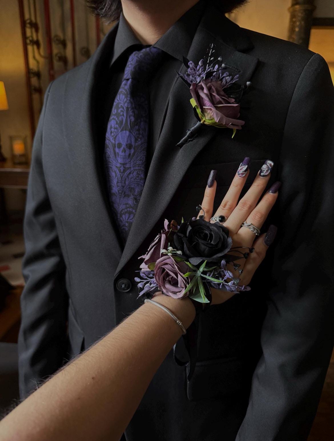 Custom Prom Set Corsage and Boutonniere Made to Match Your Dress