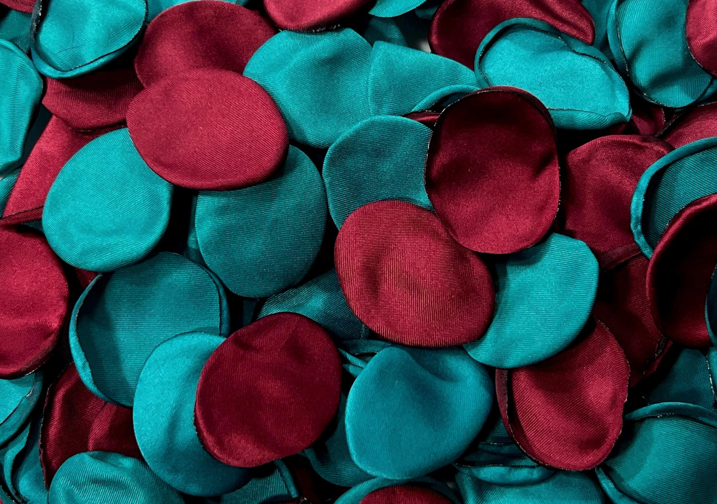 Teal Burgundy Petals Wedding Petals Teal Flower Girl Petals Burgundy Teal Wedding Aisle Decor Flower Petals Teal Ceremony Decor Confetti