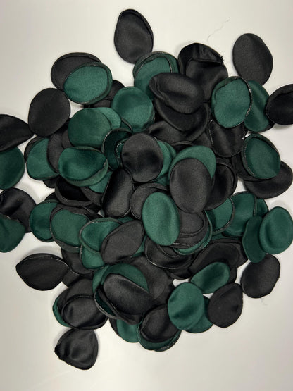 Black Dark Green Petals Silk Flower Wedding Gothic Emerald Green Black Rose Petals Ceremony Decor Dark Green Hunter Petals Aisle Decor
