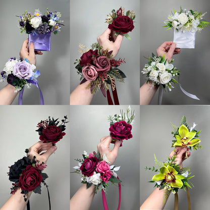 Custom Prom Set Corsage and Boutonniere Made to Match Your Dress