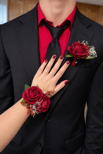Custom Prom Set Corsage and Boutonniere Made to Match Your Dress