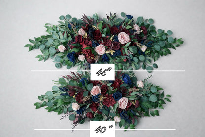 Burgundy Navy Blue Bouquet Wedding Bridal Bouquet Blush Navy Blue Burgundy Bouquet Bridesmaids Small Gold Bouquet Winter Artificial Flower