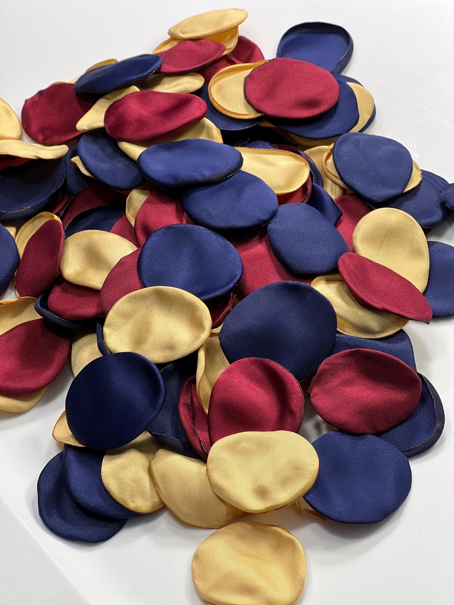 Burgundy Navy Blue Petals, Wedding Silk Rose Petals Satin, Dark Blue Wine Red Petals Flower, Aisle Decor Ceremony