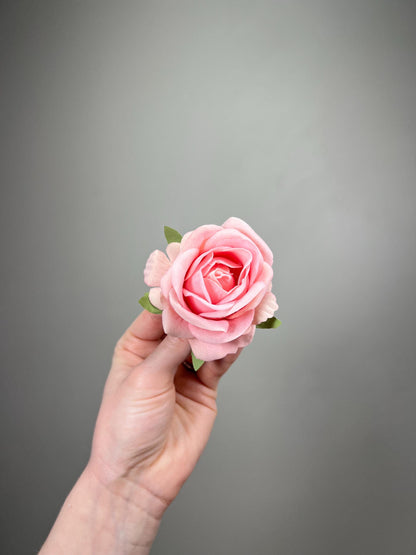 Pink Flower Head, Small 2.5” Artificial Blush Rose, Wedding DIY Flower Heads Light Pink, Craft Supplies Baby Pink Roses