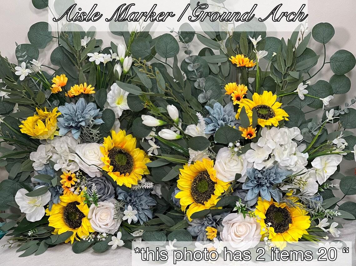 CUSTOM Wedding Aisle Marker Flowers Whiskey Barrel Décor Ground Arch Arrangement Floor Decor | Mention Requests in Personalization Section