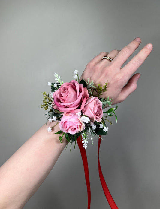 Dusty Rose Boutonnière, Wedding Groom Blush Pink Buttonhole, Groomsmen Light Pink Pin On Boutonnière, Rustic Lapel Flower