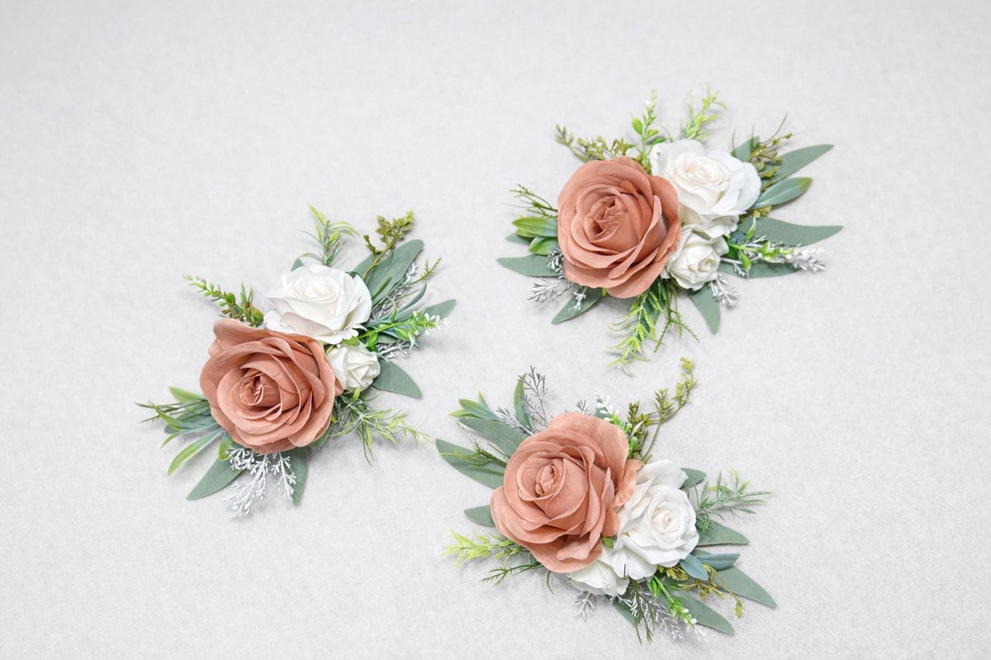 Dusty Rose Cake Flowers, Blush Wedding Cake Decor, White Ivory Dusty Rose Cake Topper, Rustic Cake Flowers Artificial