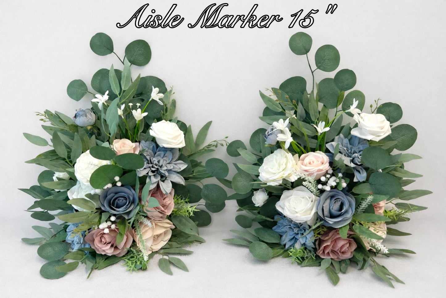 Blue Pink Bouquet Wedding Bridal Bouquet Dusty Blue White Bouquet Ivory Bridesmaids Blush Dusty Blue Bouquet Dusty Rose Artificial Flower