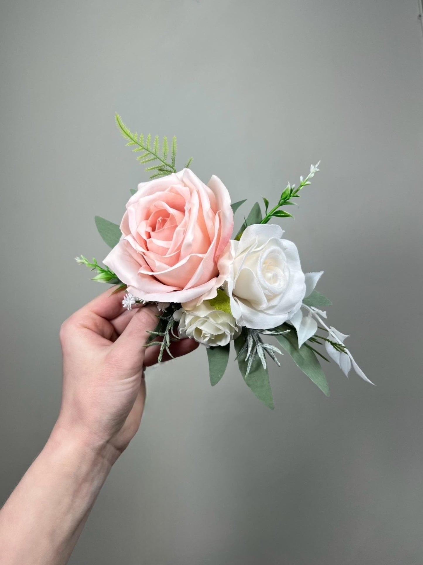 Blush Cake Flowers, Blush Pink White Wedding Cake Decor, Baby Pink Ivory Roses Cake Topper, Rustic Cake Flowers Artificial Reddit