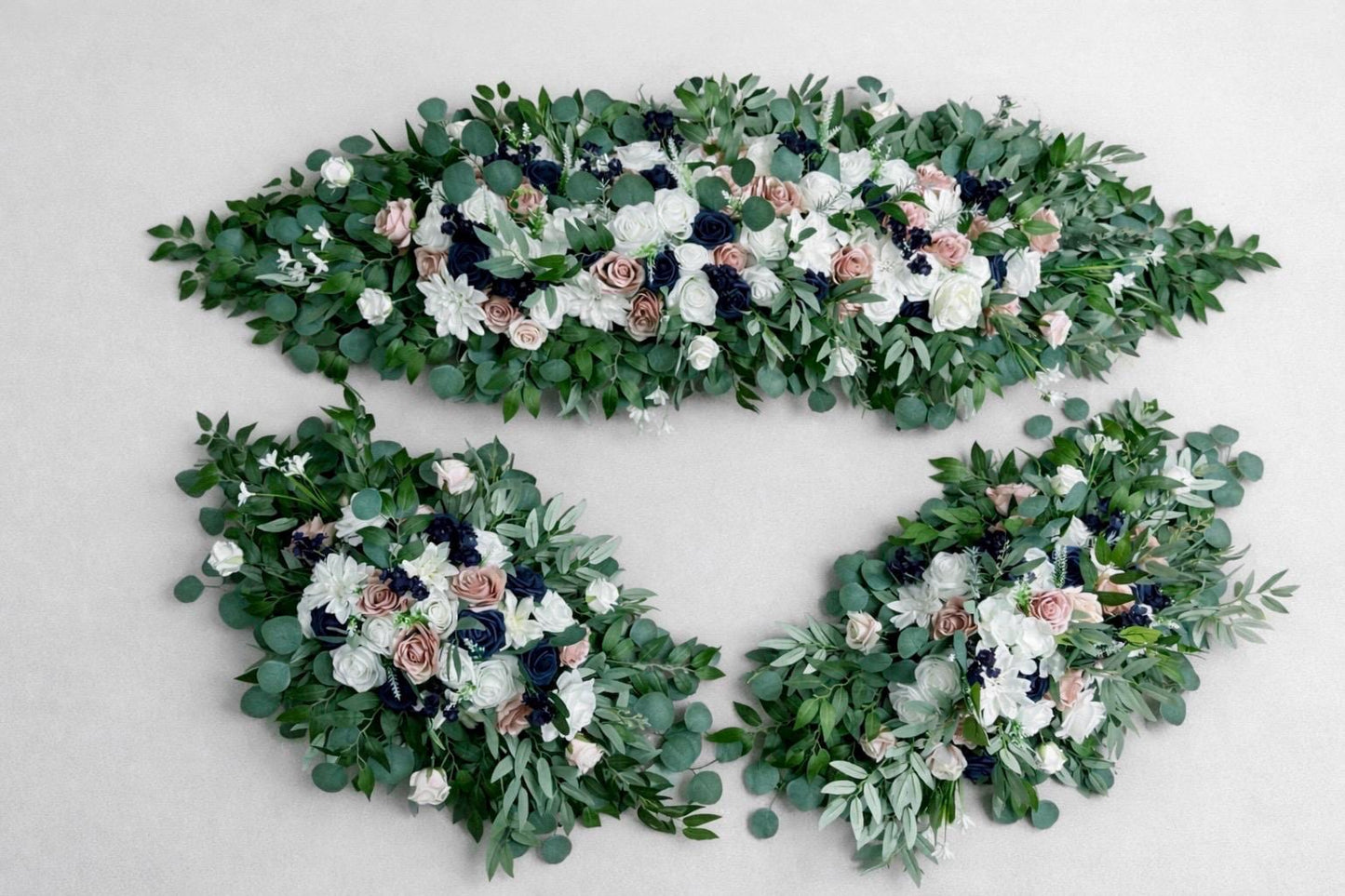Wedding Arch Arrangement Dusty Rose Arch Aisle Navy Blue Arrangement Dusty Rose Navy Blue Wall Decor White Swag Artificial Flower