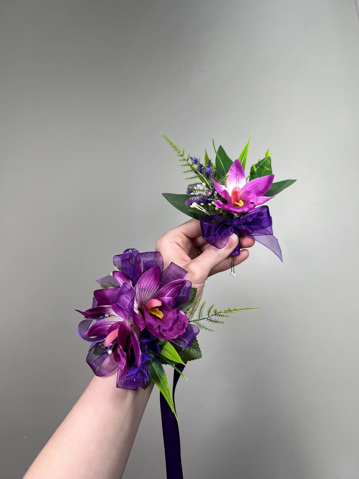 Purple Orchid Boutonnière, Prom Pin on Boutonnière, Dark Purple Groom Boutonnière, Groomsmen Wedding Lapel Flower Reddit
