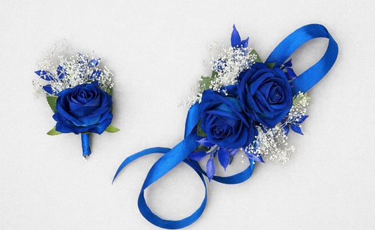 Royal Blue Boutonnière, Wedding Groom Blue Pin on Boutonnière, Prom Royal Blue Boutonnière, Groomsmen Lapel Flowers Artificial Reddit