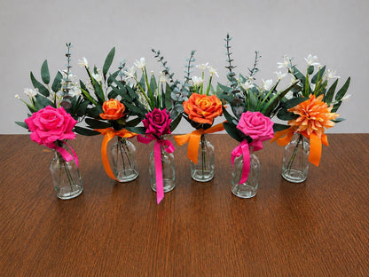 Glass Bottle Corked Wedding 5.6" Bottle Glass Home Decor Office Vintage Style DIY Decor Bottle Bud Vase Reddit