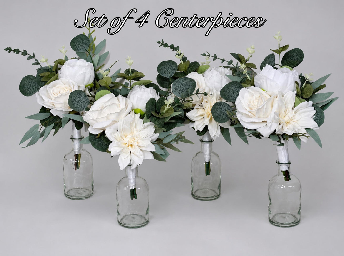 Mini Bouquets for Vases White Centerpiece 3 Flowers Ivory Mini Centerpiece Decor White Sage Greenery Eucalyptus Reddit