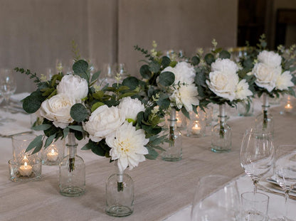 Mini Bouquets for Vases White Centerpiece 3 Flowers Ivory Mini Centerpiece Decor White Sage Greenery Eucalyptus Reddit
