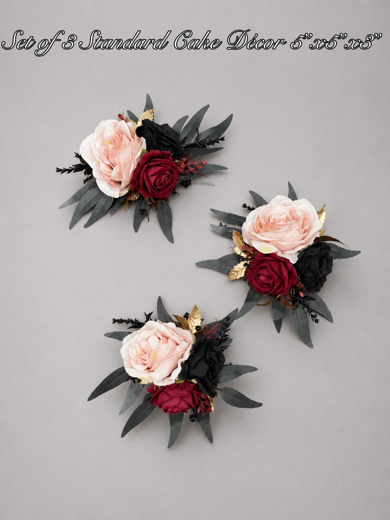 Black Bouquet Wedding Burgundy Bridal Bouquet Gothic Dusty Rose Halloween Bouquet Black Bridesmaids Bouquet Black Burgundy Artificial Flower