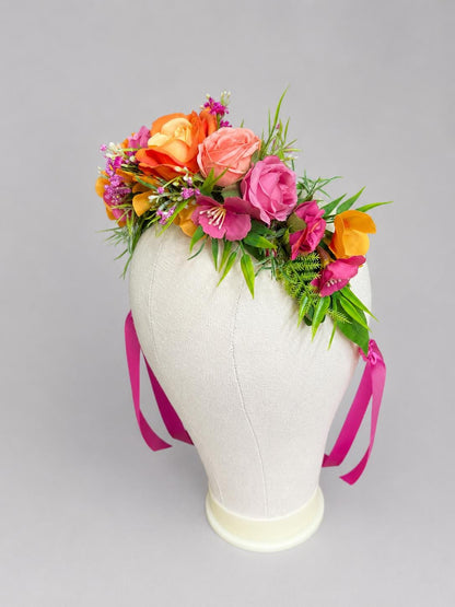 Orange Coral Pocket Boutonnière, Wedding Bright Tropical Square Boutonnière, Groom Pink Orange Boutonnière, Groomsmen Summer Flowers Reddit