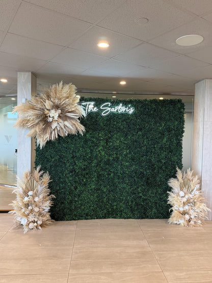 Set of 2 Wedding Aisle Marker Flower Floor Arrangement Whiskey Barrel Décor White Boho Pampas Grass Standing Arch Palm Leaves Reddit