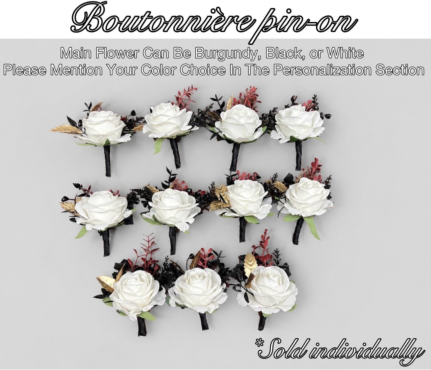 Black White Bouquet Wedding Bridal Black Bouquet Burgundy Bridesmaids Black White Bouquet Gothic Burgundy Ivory Artificlal Flower Reddit