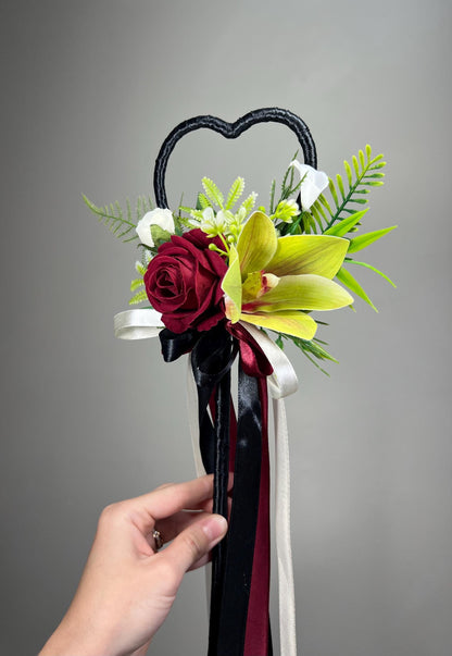 CUSTOM Flower Wand, Personalized Wedding Wand, Flower Girl Wand, Fairy Wand, Princess Wand, Custom Wedding Accessory, Magic Wand with Ribbon