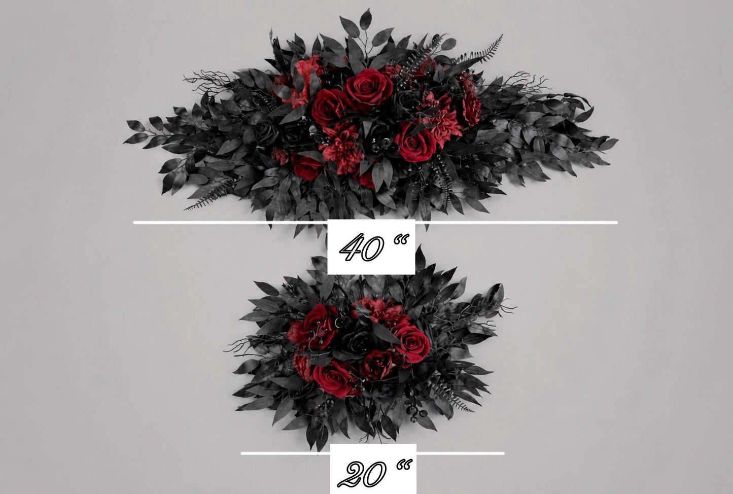 Black Burgundy Arch Flowers, Gothic Wedding Arch Decor, Dark Red Floral Swag, Moody Ceremony Backdrop, Black Arbor Arrangement Ties Reddit