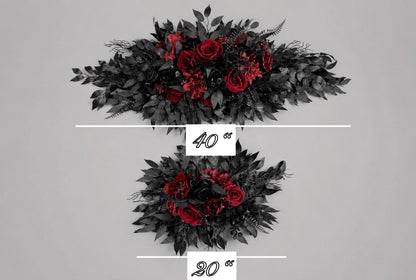 Black Burgundy Cascading Bouquet, Bridal Gothic Bouquet, Black Calla Lily Cascade Bouquet, Moody Halloween Bridesmaid Flowers Artificial