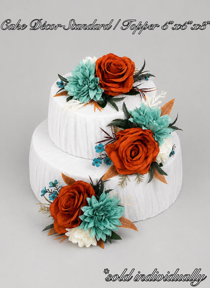 Teal Bouquet Orange Boho Wedding Bridal Terracotta Bridesmaids Bouquet Orange Turquoise Rust Bouquet Burnt Orange Teal Blue Pampas Grass