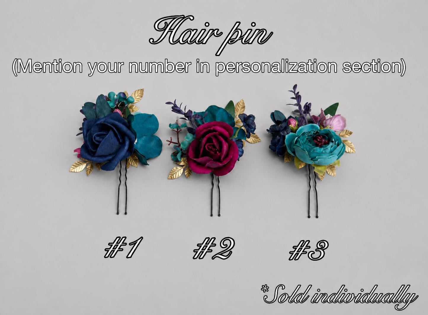 Jewel Tones Wedding Bouquet, Bridal Cascading Navy Hot Pink Bouquet, Cascade Bouquet Fuchsia Teal Blue Purple, Gem Colors Bridesmaids Flower