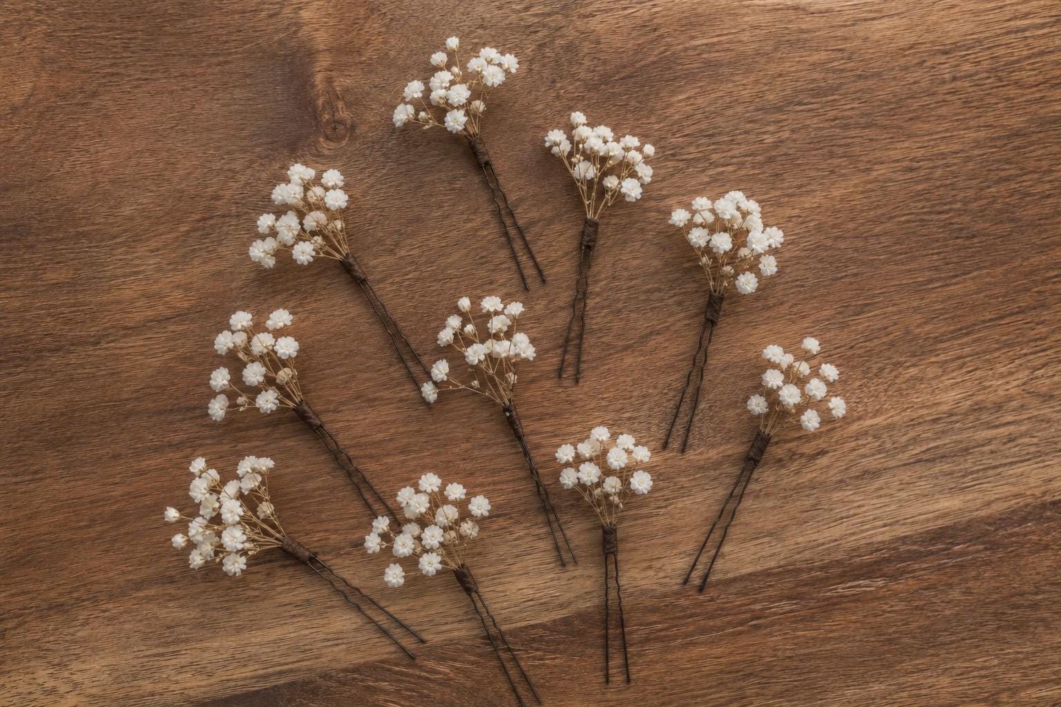 Baby's Breath Hair Pins, Ivory Gypsophila Hair Pins, Cream Bridal Hair Piece, Wedding Hair Accessories, Boho Dried Flower Hair Pins Reddit