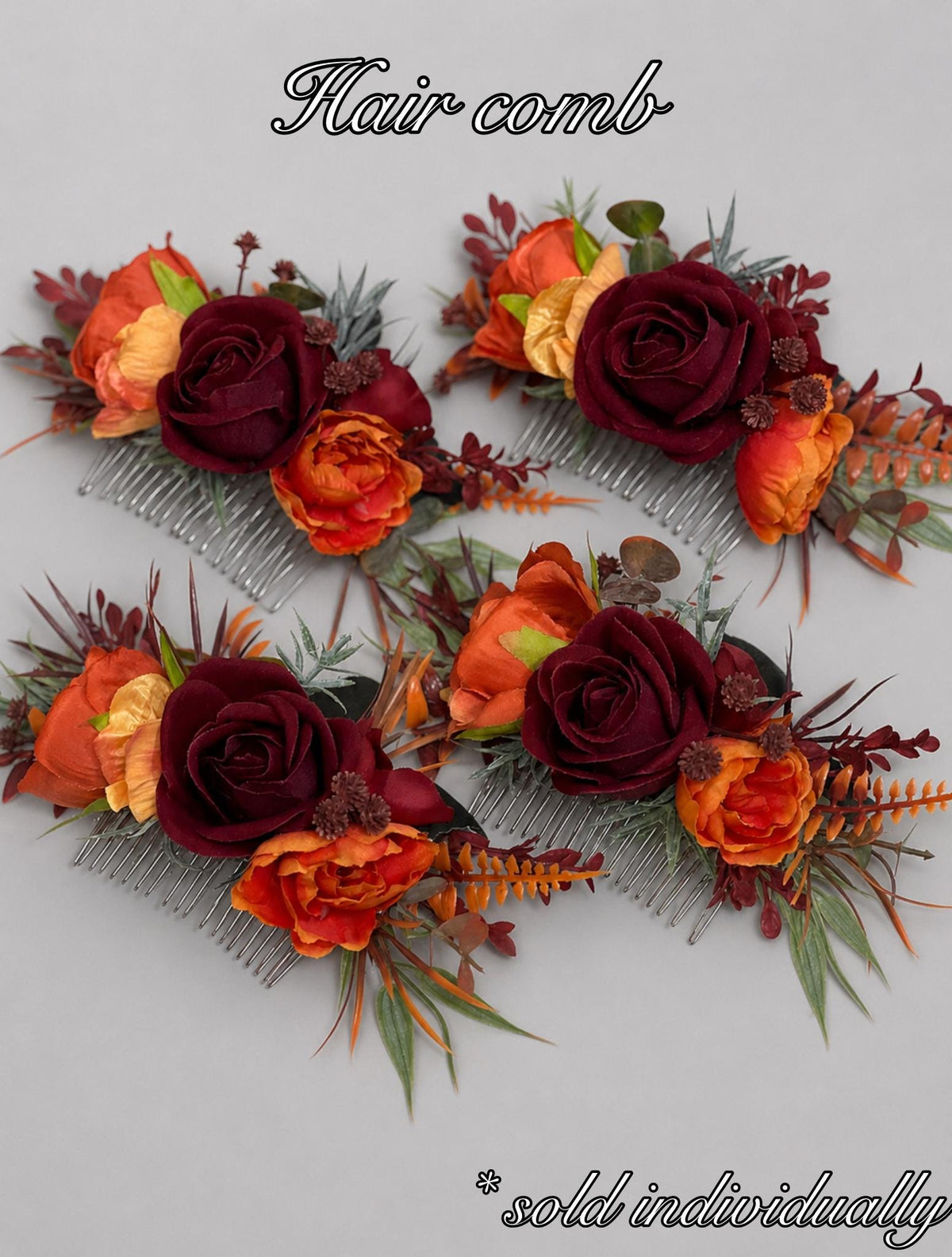 Bridal Cascading Bouquet with Burgundy and Rust Orange Flowers, Burgundy Terracotta Cascade Bouquet, Fall Bridesmaids Flowers