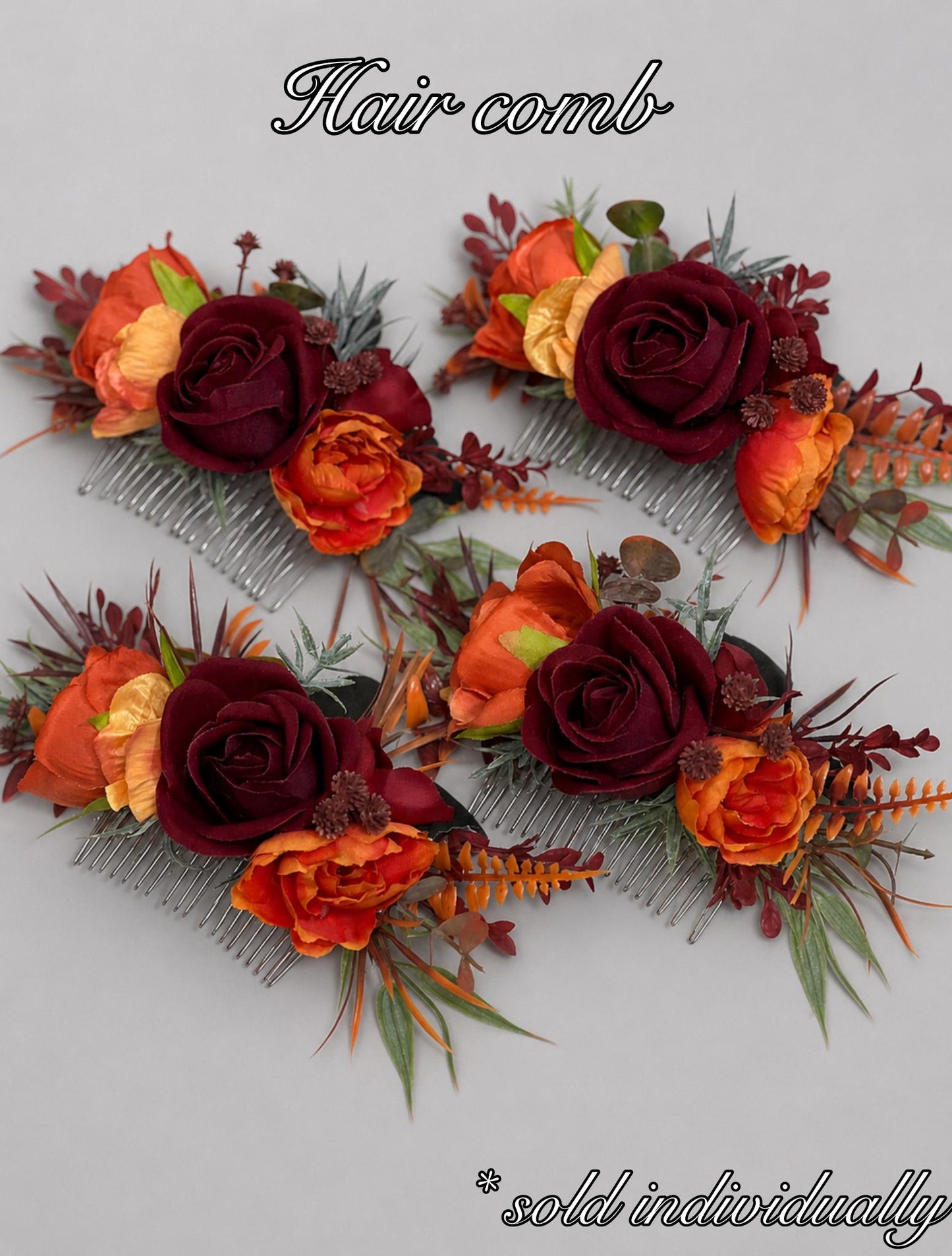 Bridal Bouquet with Burgundy and Rust Orange Flowers, Burgundy and Terracotta Bridesmaid Bouquet, Terracotta Wedding Faux Bouquet Reddit