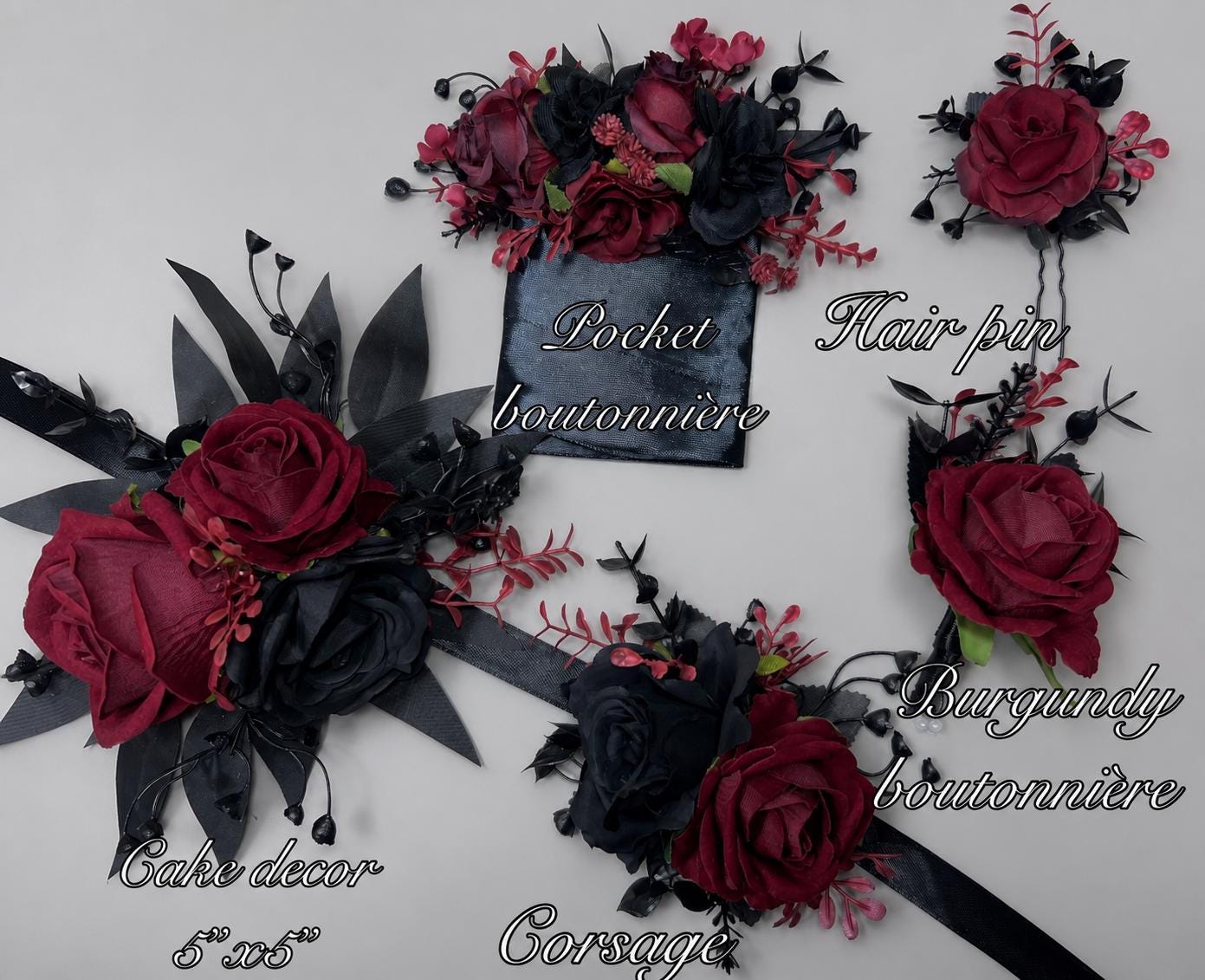 Black Burgundy Cascading Bouquet, Bridal Gothic Bouquet, Black Calla Lily Cascade Bouquet, Moody Halloween Bridesmaid Flowers Artificial